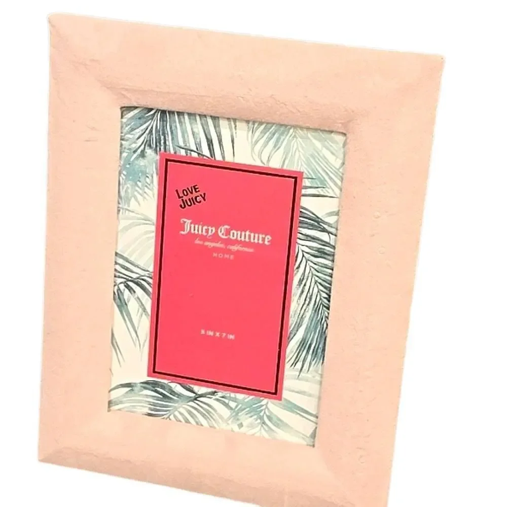 Juicy Couture Home‎ Velour 5 x 7 Picture Frame- Light Pink
